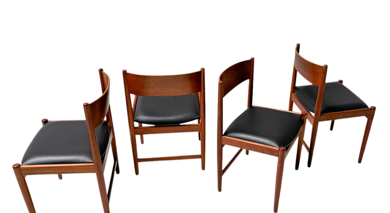 Four Mid-Century Modern Dining Room Chairs by Kurt Østervig for Sibast, 1960s